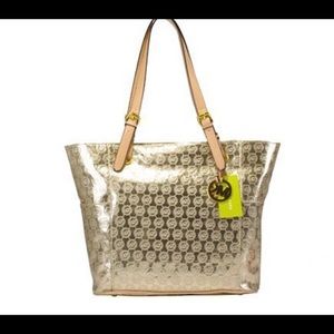 Michael Kors Gold Metallic Tote